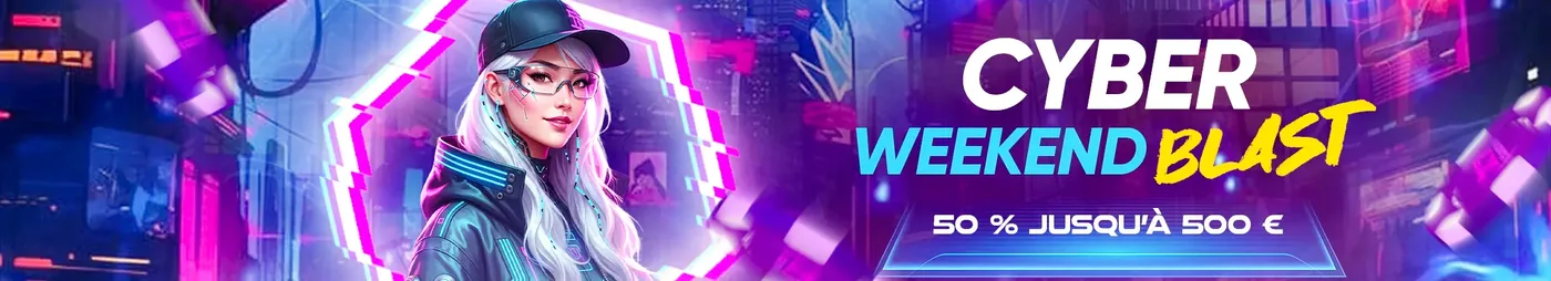 Cyber Weekend Blast sur X7 Casino : 50 % jusqu'à 500 € du vendredi au dimanche